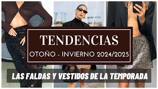 Tendencias de moda otoño invierno 2024 2025  VESTIDOS Y FALDAS de la nueva temporada [upl. by Nathanson]