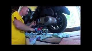 How to remove the Piaggio MP3 250cc transmission [upl. by Ricarda412]