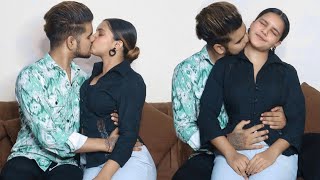 Romantic Prank On My So Much Cute Girlfriend 😘❤  Real Kissing Prank  Gone Romantic  Ansh Rajput [upl. by Pelletier684]