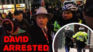 🚨 BREAKING Police Arrest David Menzies at ProHamas Rally in Toronto [upl. by Wallraff]