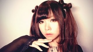 Cute Ribbon Twintails Hairstyle  Japanese Style Curled Side Bangs [upl. by Seth]