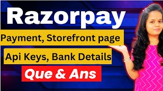 Razorpay Payment Page  Storefront Page  Razorpay Test Api keys  Bank Details infysky reactjs [upl. by Adnirim397]