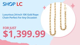 10K Yellow Gold 6mm Rope Chain Necklace 24 Inches [upl. by Alad]