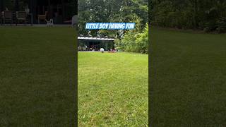 Gutting grass with a go kart 🤘🏻4 year old having fun 🤩 f1 little grasstrack maxverstappen [upl. by Ahsikrats]