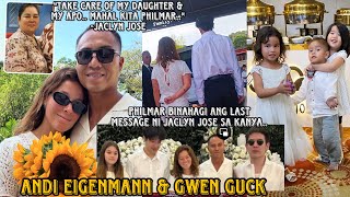 ANDI EIGENMANN amp GWEN GUCK SABAY NA HINATID ANG INA SA HULING HANTUNGAN JACLYN MAY MSG KAY PHILMAR [upl. by Merline]