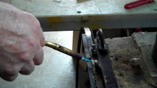 How to join a band saw blade yourself silver solder DIY [upl. by Buxton645]