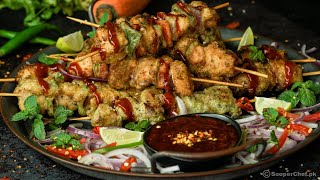 Chicken Shashlik Recipe By SooperChef Egg Coated Shashlik Skewers [upl. by Carper]