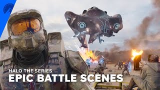 Halo The Series  Epic Battles Scenes from Season 1  Paramount [upl. by Rosalee]