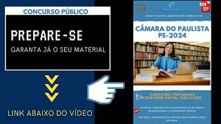 Apostila Câmara do Paulista PE Assistente Administrativo 2024 [upl. by Doti]