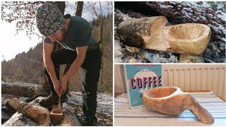 Bushcraft cup  Kuksa  Bushcraft Becher [upl. by Brandyn643]