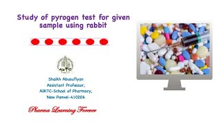 Study of pyrogen test in Rabbits Principle  Procedure  ExPharm software demo  Interpretation [upl. by Diena]