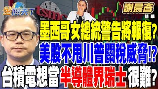 【精華】墨西哥女總統警告將報復？ 美股不甩川普關稅威脅！？ 台積電想當＂半導體界瑞士＂很難？中東卡達也想邀設廠！ 謝晨彥 tvbsmoney20241127 [upl. by Leotie363]