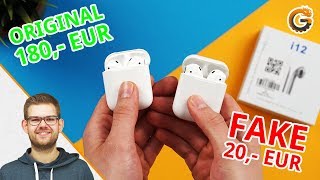 TWS i12 Fake Apple AirPods für 20€  Deutsch [upl. by Wills]