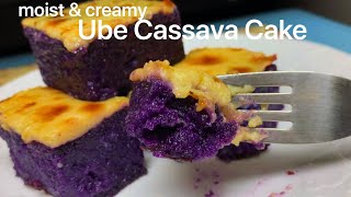 Moist and Creamy Ube Cassava Cake with Leche FlanCustard topping [upl. by Ri]