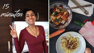 2 schnelle Rezepte  in 15 Minuten zubereitet  vegan amp einfach [upl. by Airetahs]