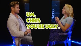 Scarlett Johansson Calls Chris Hemsworth Ugly Playground Insults Game [upl. by Topping961]