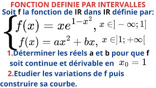 ETUDE DUNE FONCTION DEFINIE PAR INTERVALLES [upl. by Naesar99]
