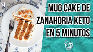 🥕 TORTA DE ZANAHORIA KETO EN 5 MINUTOS  KETO CARROT MUG CAKE  Manu Echeverri [upl. by Laeira]