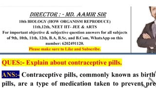 Explain about contraceptive pills [upl. by Silvia655]