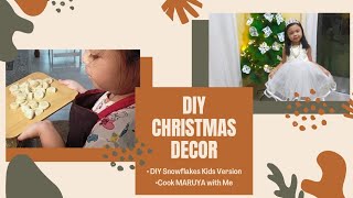 DIY Snowflakes Pambata  A Minimalist White Christmas Tree MARUYA  Easy Snacks Recipe  Vlogmas [upl. by Spanjian617]