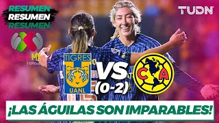 Resumen  Tigres 0vs2 América  CL2023 Femenil  Semis  TUDN [upl. by Leora]