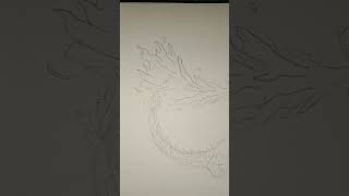 Dragon dessin part 1art art drawing dragon artist foryou pourtoi [upl. by Zoilla]