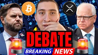 VP DEBATE CRYPTO LIVE🔴BITCOIN XRP SHIBA INU COIN NEWS [upl. by Conal]