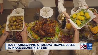 TSA Thanksgiving holiday travel rules to make security easier [upl. by Ardath]