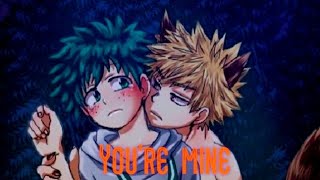 Youre Mine Hybrid Dog Bakugou x Deku Bakudeku Quirklessish AU MHA Texting story [upl. by Ahsinac]