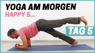 5 magische Yogaübungen  10 Minuten HAPPY YOGA AM MORGEN Tag 5 [upl. by Reh]