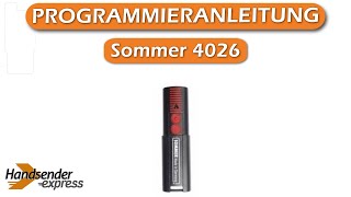 Wie programmiert man eine Fernbedienung Sommer 4026 [upl. by Aneeuq]