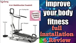 Lifelong LLTM144 Manual Multifunction 4 in 1 Treadmill  Jogger Twister Stepper and Pushup bar 🔥 [upl. by Hannavas]