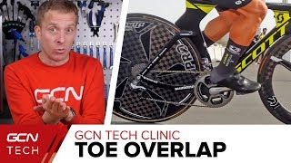 Toe Overlap Tyre Widths amp Rolling Resistance  GCN Tech Clinic [upl. by Eylsel]