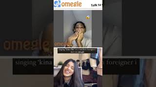 Singing Kina Chir to foreigners on Omegle  Indian Girl sings on Omegle  Female Cover [upl. by Nnahtur]