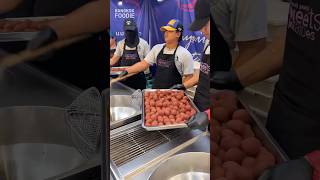 Fried Purple Sweet Potato Balls in Bangkok food bangkok sweetpotato foodie youtubeshorts [upl. by Nevram]