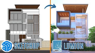 Sketchup to Lumion Workflow Tutorial  Sketchup House Modeling  Lumion Rendering [upl. by Cowen747]