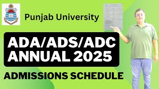 BA ADA ADS ADC Part12 Annual 2025 Admisions amp Fee Schedule Punjab University [upl. by Gniliem722]