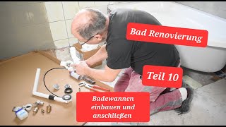 Badewanne Teil10 Badewanne Einbauen und Installieren [upl. by Drofkcor]