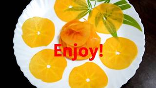 Correct way to cut amp eat Persimmon Japani I तेंदू फल के फायदे  Health Benefits  LimeTrails [upl. by Ahsekim]