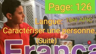 Langue وصف شخص Caractériser une personne Page 126 [upl. by Ioved]