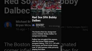 Red Sox DFA Bobby Dalbec mlb baseball mlbnews bostonredsoxnews shorts [upl. by Jerome]