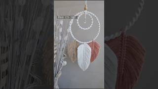 Macrame leaf hanging shortsvideo macrame diy wallhanging tutorial [upl. by Demy]