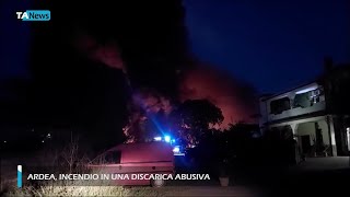 Ardea incendio in una discarica abusiva [upl. by Cordie]