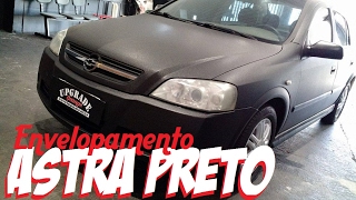 Envelopamento Astra preto fosco texturizado Krusher UPGRADE GARAGE Envelopamento [upl. by Eilime715]