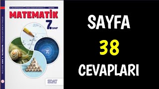 7Sınıf Matematik Ders Kitabı Sayfa 38 Cevaplar Çözümler [upl. by Dymoke]