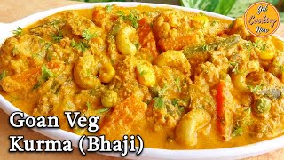 Goan Vegetable Kurma Bhaji  Mixed Vegetable Kurma Recipe  Easy Veg Korma Recipe  Goan Recipes [upl. by Francois712]