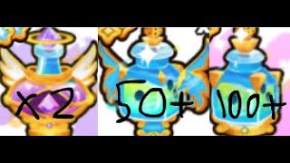 Popping 2 GOD POTIONS AND A TON OF INSTANT LUCK 4 AND 3s [upl. by Maffei238]