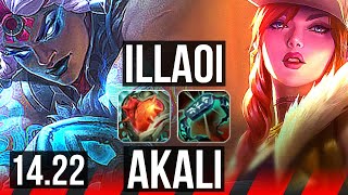 ILLAOI vs AKALI TOP  KR Diamond  1422 [upl. by Sabir]