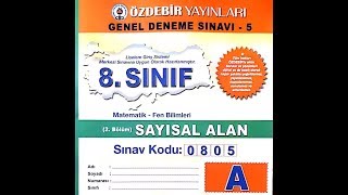 8 Sınıf Lgs ÖZDEBİR DENEME 5 Çözümler [upl. by Siloam646]