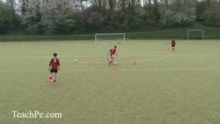 Soccer Drills  Passing 12  Long Pass Brought Down [upl. by Sproul222]